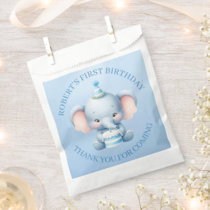 Reizvoller blauer Elefant Geburtstag Dankeschön Geschenktütchen