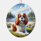Reizvoller Cavalier King Charles Spaniel Erinnerun Keramik Ornament (Links)