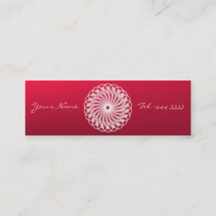 Reizvoller floraler Mandala Mini Visitenkarte