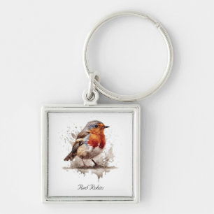 Reizvoller Gartenzaunkot Robin, individuell Schlüsselanhänger