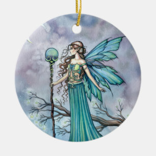Reizvoller grüner Feen-Schmuck von Molly Harrison Keramikornament