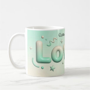 Reizvoller minimalistischer Herz-Personalisierung Kaffeetasse