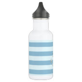 Reizvoller nautischer Anker auf hellblauen Streife Trinkflasche (Links)