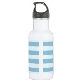 Reizvoller nautischer Anker auf hellblauen Streife Trinkflasche (Rückseite)