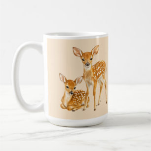 Reizvoller vintage Wasserfarbe Hirsch Reh Teppich Kaffeetasse