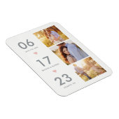 Reizvolles Datum BEARBEITBARE FARBE Save The Date Magnet (Rechte Seite)