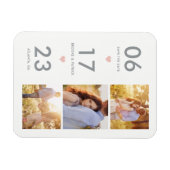 Reizvolles Datum BEARBEITBARE FARBE Save The Date Magnet (Horizontal)