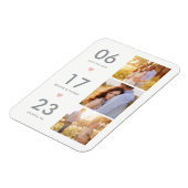 Reizvolles Datum BEARBEITBARE FARBE Save The Date Magnet (Linke Seite)