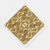 Reizvolles goldfarbenes Muster Serviette (Ecke)