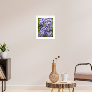Reizvolles lila Delphinium-Blumen-Foto Poster