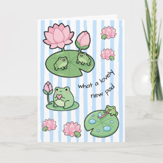 Reizvolles neues Zuhause, Seerosenblatt und Frosch Karte