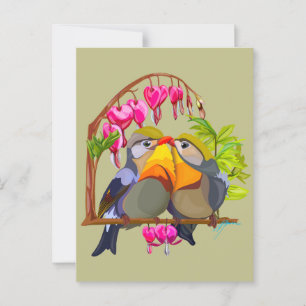 Reizvolles Pekin-Robin-Vogelpaar Postkarte