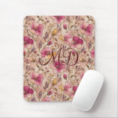 Reizvolles rosa Patchwork-Blumenmuster Mousepad (Mit Mouse)