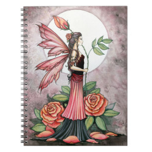 Reizvolles Rosenfeen-Notizbuch Notizblock