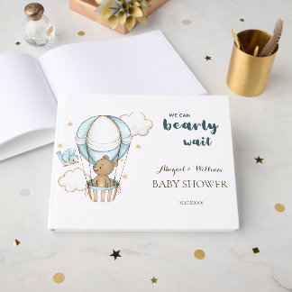 Reizvolles Teddybär-Baby-Shower-Gästebuch Gästebuch