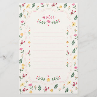 Reizvolles Wildblumen-Schreibpapier Briefpapier