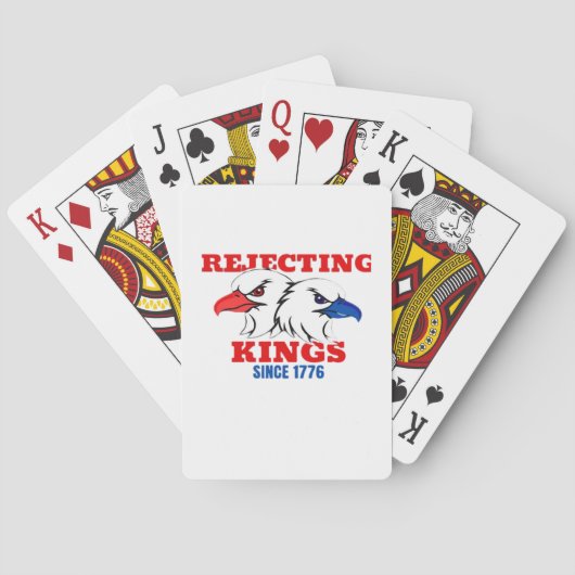 Rejecting Kings Since 1776 Classic Creative Design Spielkarten (Rückseite)