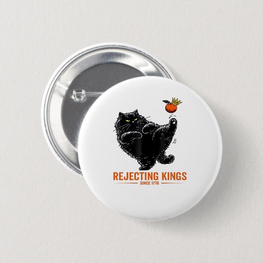 Rejecting Kings Since 1776 Patriotic Flag Design Button (Vorne & Hinten)