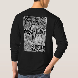 Rejection – Black and White Hand-Drawn Art T-Shirt