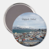 Rejkjavik, Sicht auf Island von oben Magnet (Vorderseite/Rückseite)
