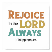 Rejoice Always Biblical Inspirational Poster