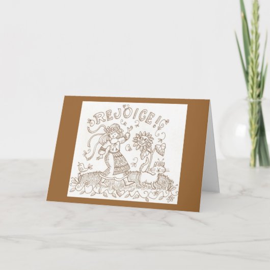 Rejoice Birthday Greeting Karte (Vorderseite)