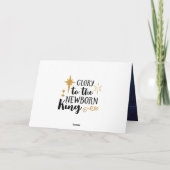 REJOICE Christmas Nativity Feiertagskarte (Rückseite)