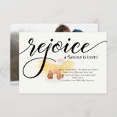 REJOICE EIN SAVIOR IST GEBOREN - Weihnachts-Fotoka (Vorne/Hinten)