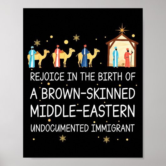 Rejoice In The Birth Of A Brown Skinned Christian  Poster (Vorne)