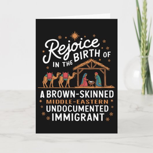 Rejoice In The Birth Of A Brown Skinned Christmas  Karte (Vorderseite)