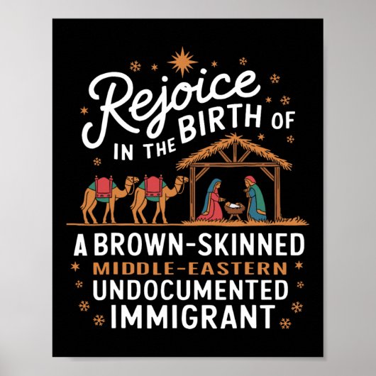 Rejoice In The Birth Of A Brown Skinned Christmas  Poster (Vorne)