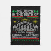 Rejoice In The Birth Of A Brown Skinned Middle Eas Fleecedecke (Vorderseite)