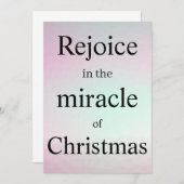 Rejoice In The Miracle Of Christmas Dankeskarte (Vorne/Hinten)