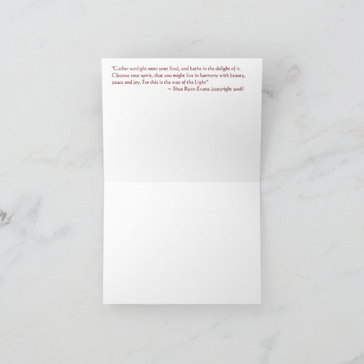 REJOICE ~ MITTEILUNGSKARTEN (Innenseite)