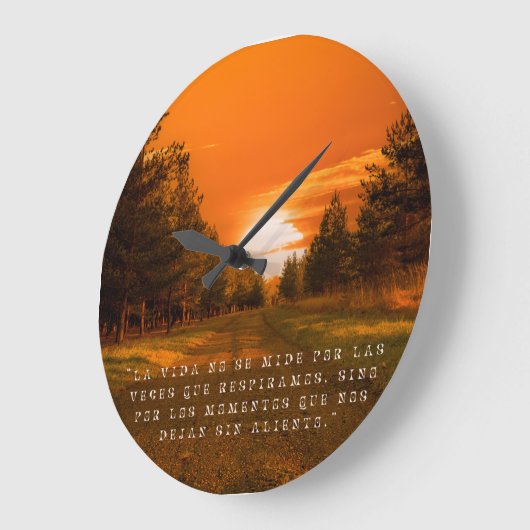 "Rejoj conElegancia Inigualable en Cada Segundo" Große Wanduhr (Winkel)