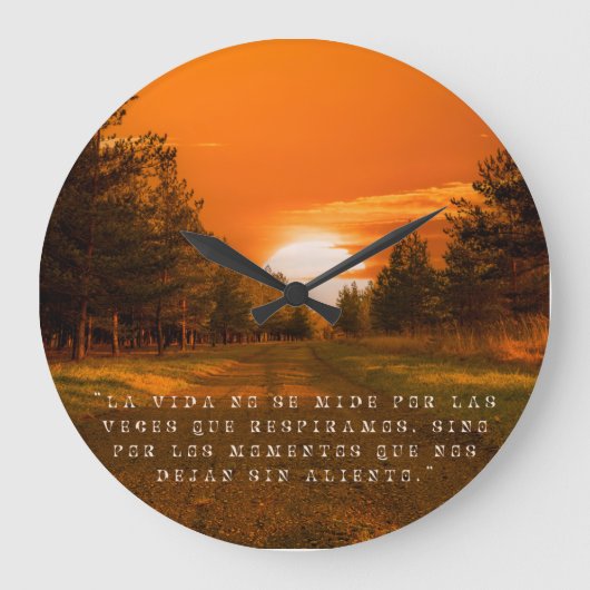 "Rejoj conElegancia Inigualable en Cada Segundo" Große Wanduhr (Vorderseite)