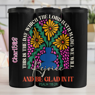 Rejow Retro Hartglas Floral Thermosbecher