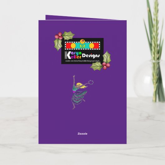 Rejoyce Dancer Weihnachtskarte Karte (Rückseite)