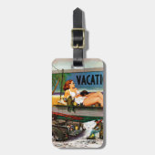 Reklametafeln im Winter von Stevan Dohanos Gepäckanhänger (Vorderseite vertikal)