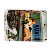 Reklametafeln im Winter von Stevan Dohanos Magnet (Horizontal)