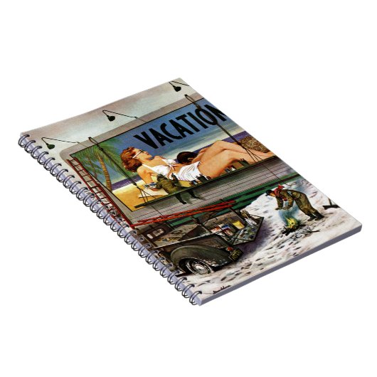 Reklametafeln im Winter von Stevan Dohanos Notizblock (Rechte Seite)