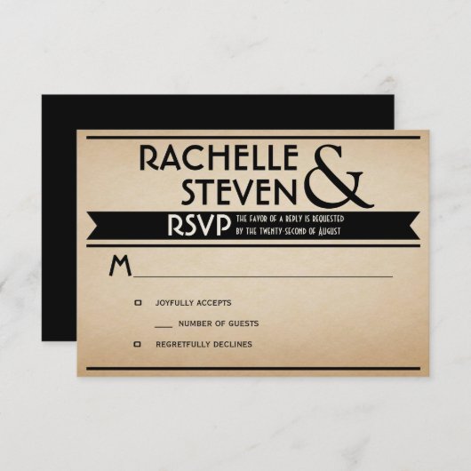 Reklboard Wedding RSVP (Vorne/Hinten)