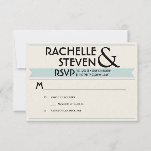 Reklboard Wedding RSVP Karte (Vorderseite)