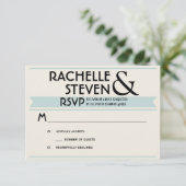 Reklboard Wedding RSVP Karte (Stehend Vorderseite)