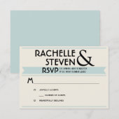 Reklboard Wedding RSVP Karte (Vorne/Hinten)