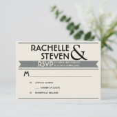 Reklboard Wedding RSVP Karte (Stehend Vorderseite)