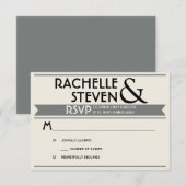 Reklboard Wedding RSVP Karte (Vorne/Hinten)