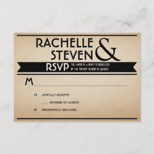 Reklboard Wedding RSVP Karte