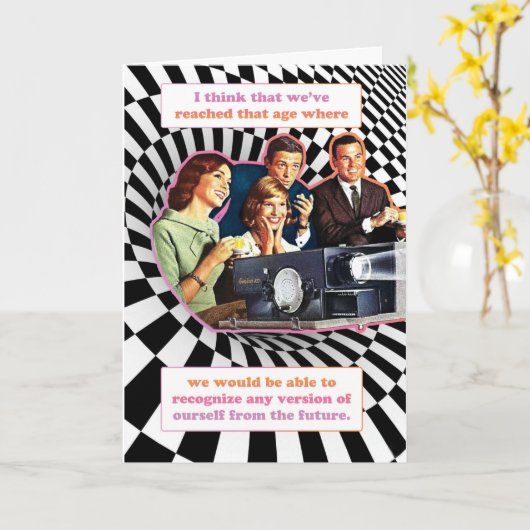 Rekognize Your Future Self Birthday Karte (Gelbe Blume)