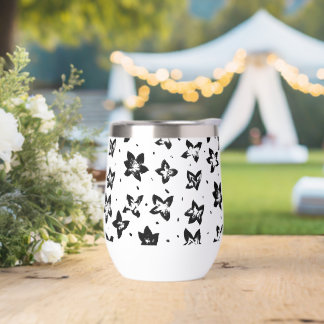 Rekonstruiertes Blumenmuster - Achromatische Goth